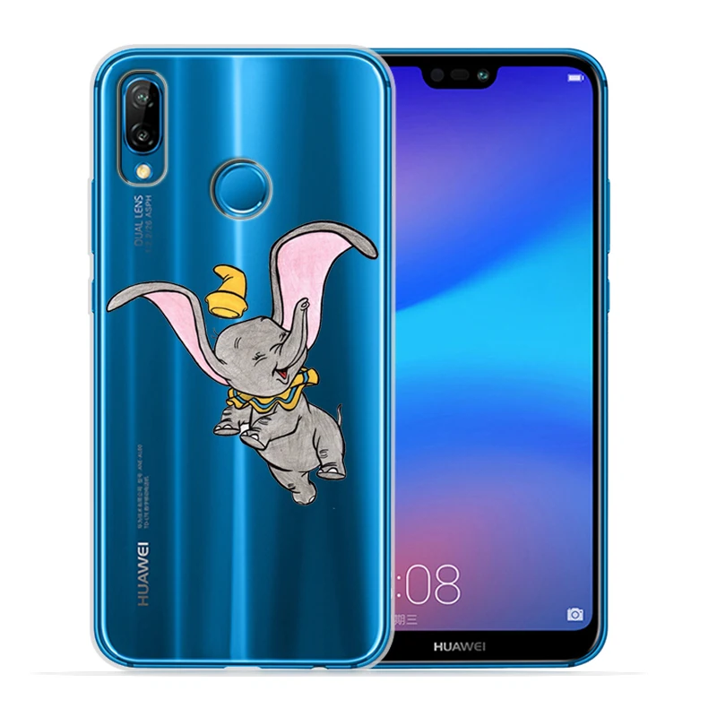 Мягкий прозрачный чехол Dumbo для huawei P30 Lite для huawei P30 Pro P20 Lite P8Lite P9Lite P Smart Capa силиконовый Etui