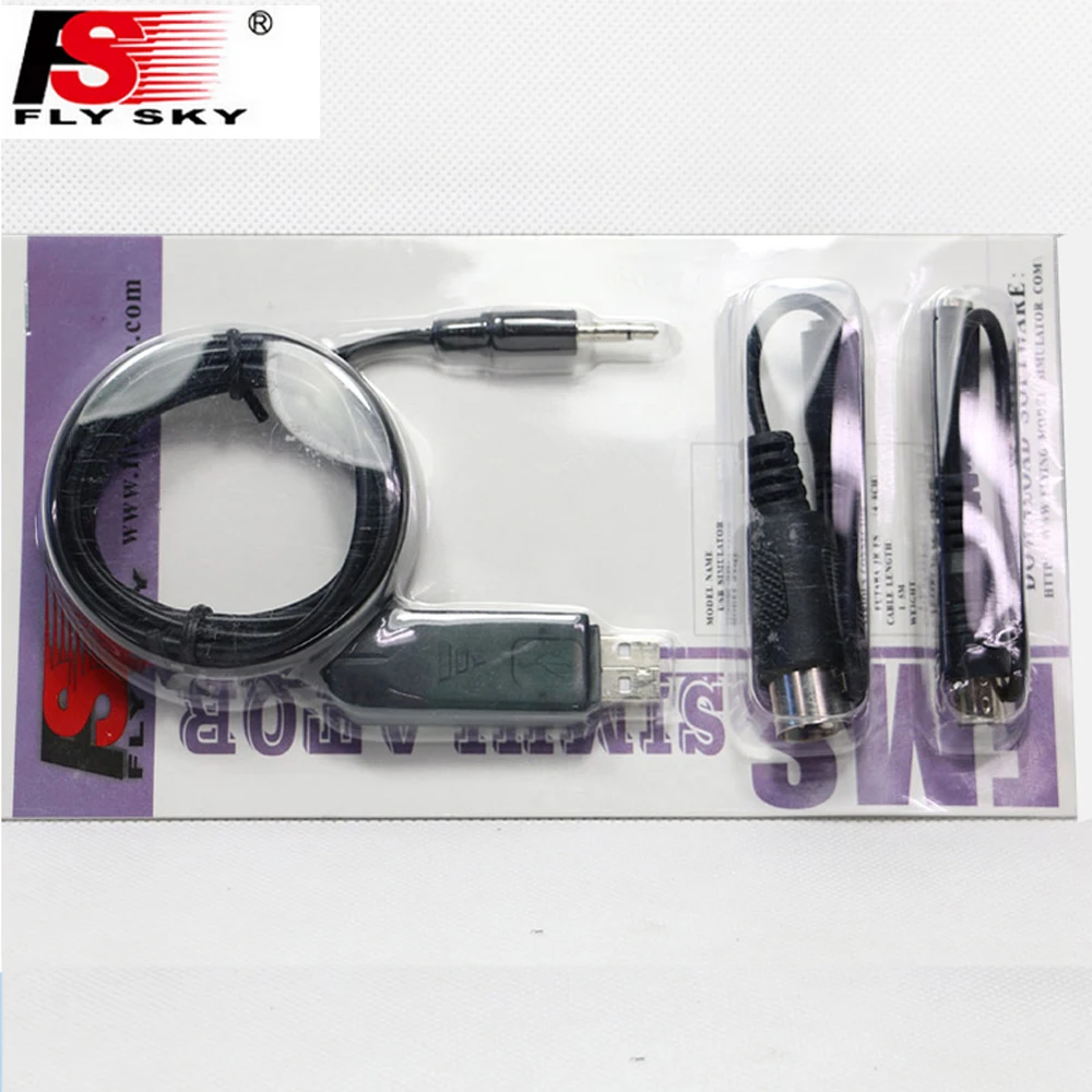 1 takim Ile Flysky FS SM100 RC USB симулятор полета FMS Kablo Helikopter Controller 2.4G|Детали и аксессуары| |
