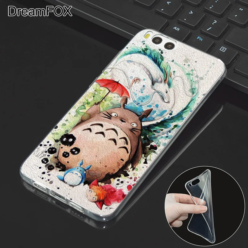 DREAMFOX M266 сосед Тоторо Аниме Мягкий ТПУ силиконовый чехол для Xiaomi Mi Note 2 3 4 5 6 8 SE M5 4C 4S