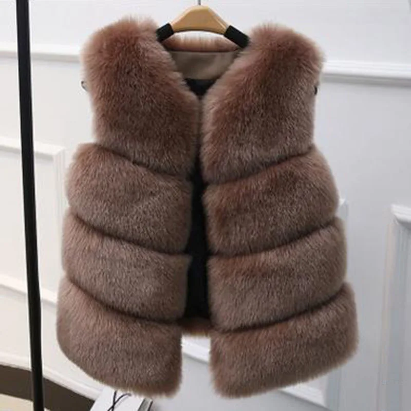 Зимние женские роскошные элегантные теплые меховые пальто из искусственной