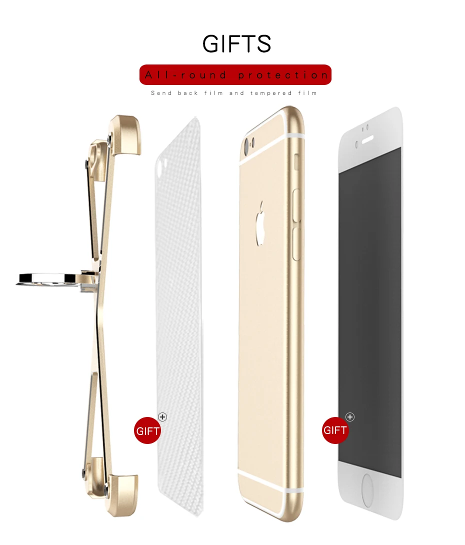 Oatsbasf X металлический чехол для iphone 7, индивидуальная оболочка для iphone 7 Plus, металлический бампер, кольцо, держатель, чехол s для iphone 6