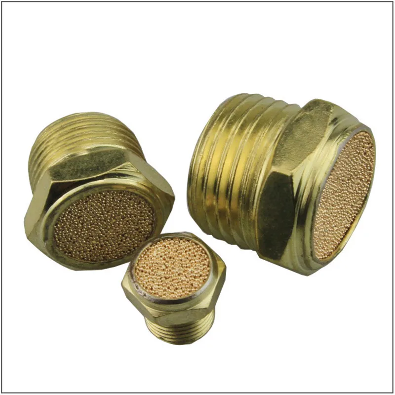 1 шт./лот глушитель пневматический латунный выхлопной трубы 1/4 дюйма BSP