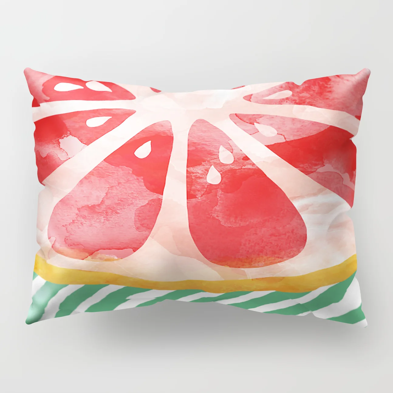 Декоративная наволочка в виде фруктов искусственного арбуза лимона 30*50 домашний