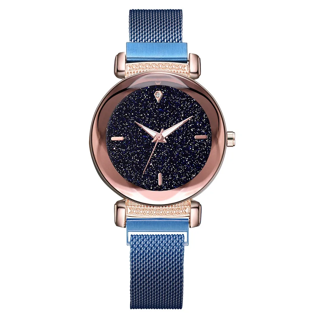 Luxury Watch Womern Famous Brand Fashion Starry Sky Mosaic Diamond Quartz Mesh Belt Magnetic Buckle Ladies WatchBayanlar izle#03 | Наручные