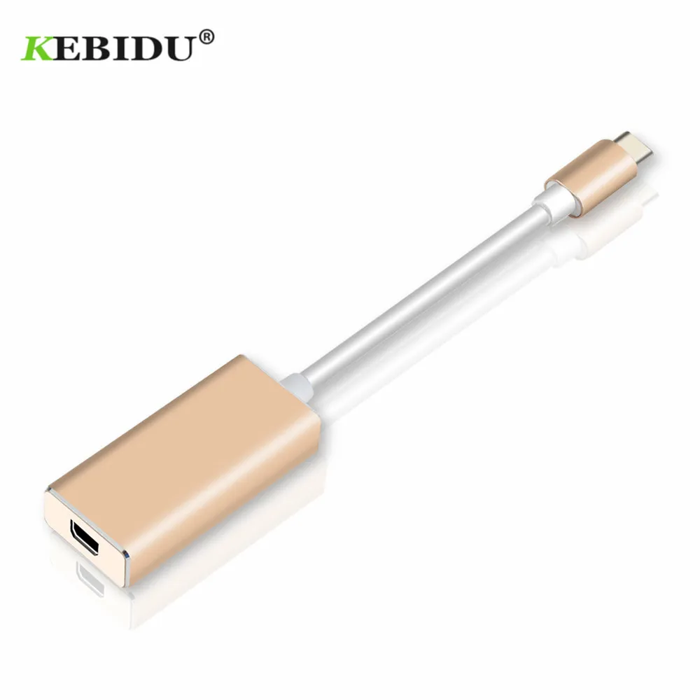 Адаптер портов дисплея KEBIDU 4K Type C к Mini USB DP кабель 3 1 DisplayPort без поддержки