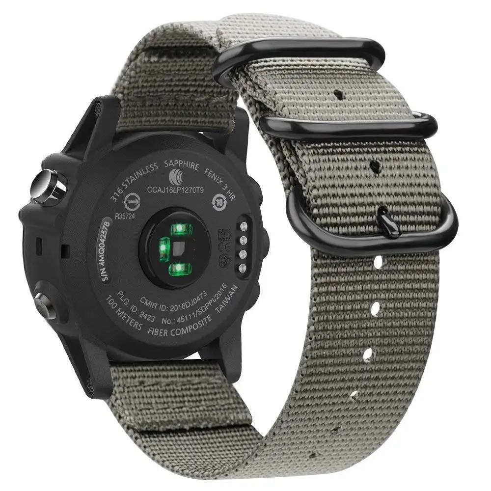 TORQUILA 26 мм премиум-класса НАТО нейлоновый ремешок для наручных gps-часов Garmin Fenix 6X/6X Pro/5X/5X Plus/Redmi 3/3 HR дышащая Замена с инструментами