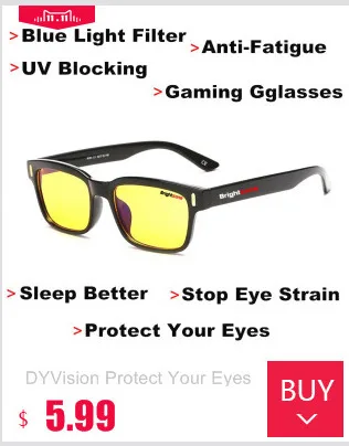 DYVision Protect Your Eyes Anti-Fatigue UV Blocking Blue Light Filter Stop Eye Strain Protection Gaming Glasses[Sleep Better]