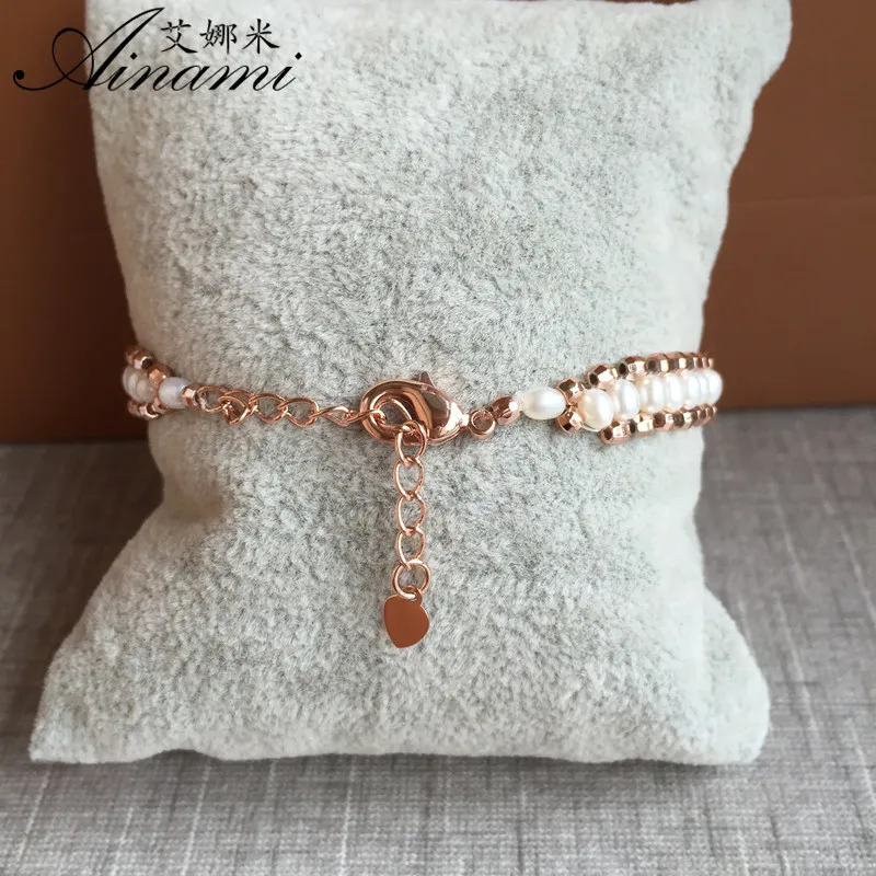 [Ainami] браслет из пресноводного культивированного жемчуга Свадебные украшения