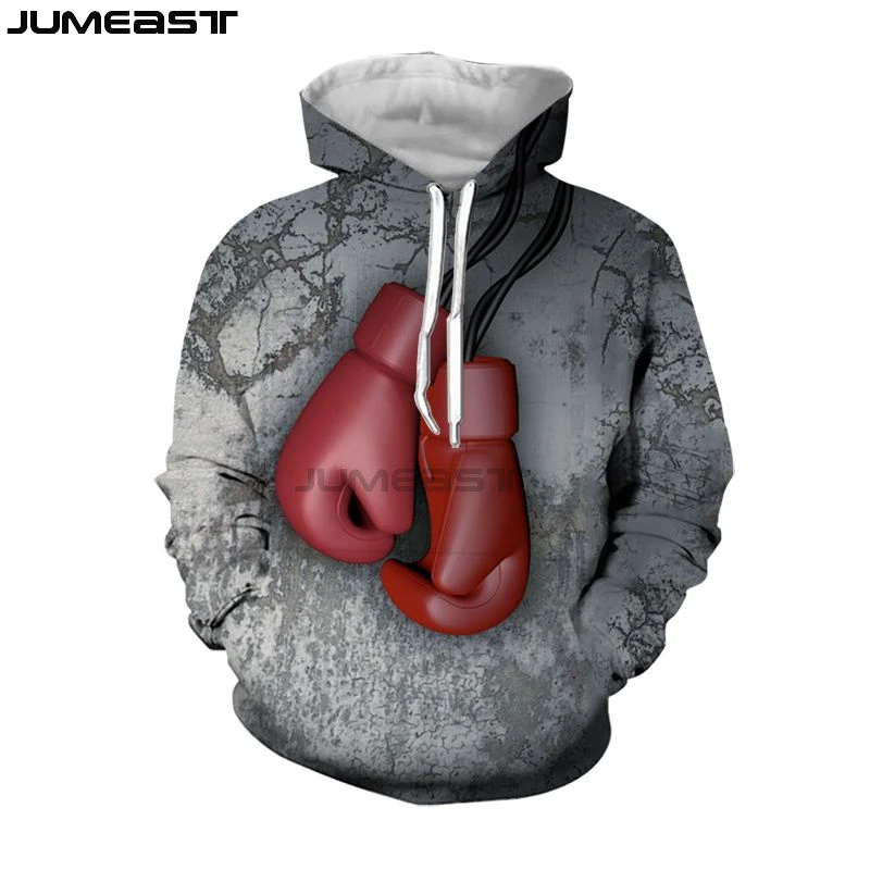Jumeast бренд для мужчин/для женщин 3D печатных висит боксерские перчатки с длинным рукавом Новая мода кепки капюшоном спортивный пуловер весн - Цвет: 07