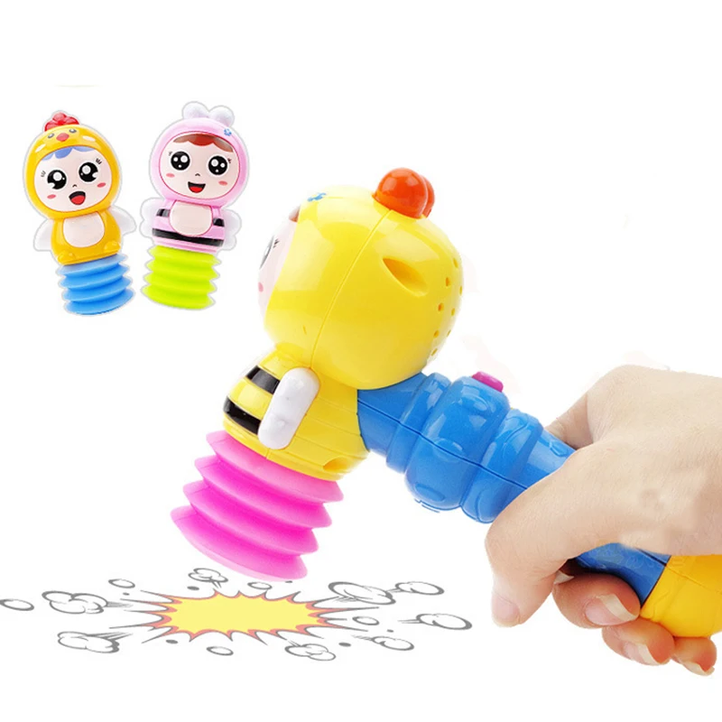 1pc Animal Shape Music Hammer Take Baby Educational Develop Intelligence for Children Xmas Birthday Gift Fun Games Toys | Игрушки и