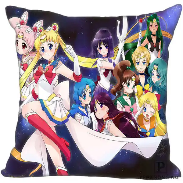 Square Pillowcases На Заказ Красивая наволочка Сейлор Мун Аниме квадратная молния наволочка(одна сторона) 180522-17-34 - Цвет: Square Pillowcases