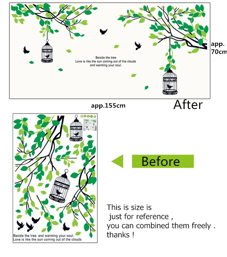 Большой элегантный цветок наклейки на стену зеленый цвет мебель романтическое