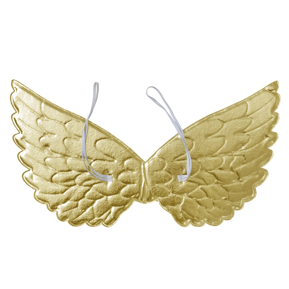 Gold wing Красочные Единорог повязка из искусственных волос крылья для девочек Дети длинные поддельные волосы косплей мультфильм Аксессуары Детские вечерние принадлежности Единорог - Цвет: Gold wing