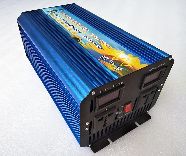 Решетки 3000W DC 24V к AC 220V Чистая синусоида Инвертор цифровой дисплей | Обустройство