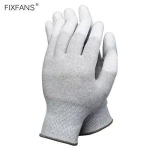 1 пара Антистатический ESD безопасные перчатки противоскользящие PU палец с покрытием для компьютера ПК ремонте электронных компонентов рабочие перчатки среднейбольшой Размеры