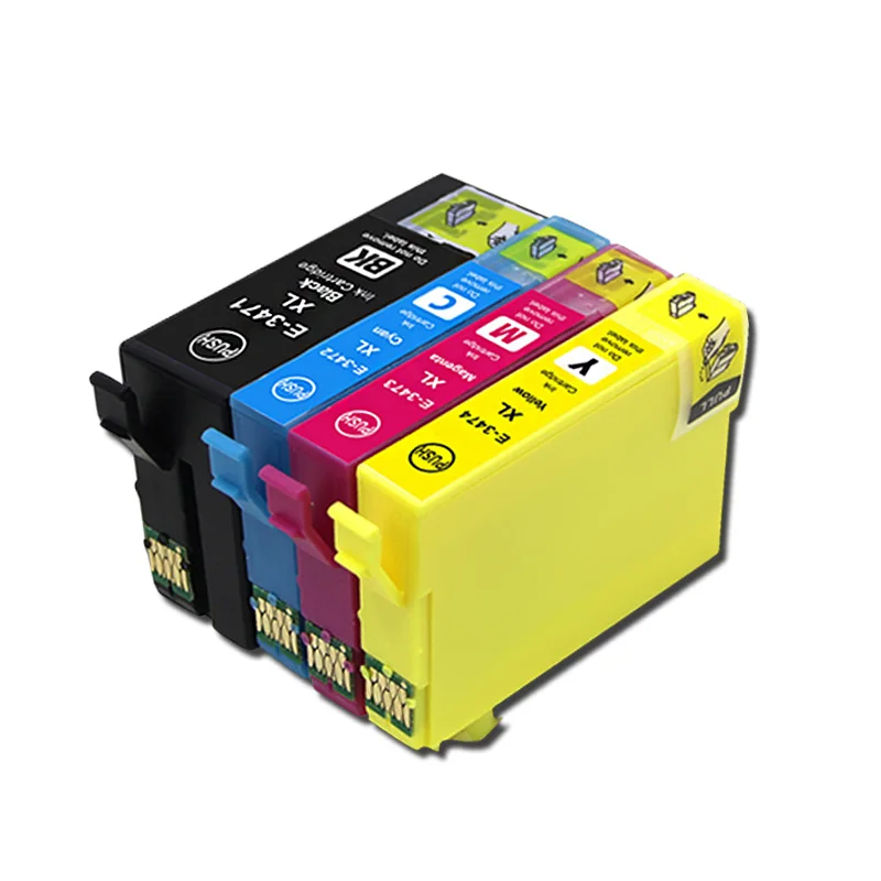 4 шт. совместимые чернильные картриджи T3471 T3472 T3473 T3474 для Epson рабочей силы Pro WF-3725DWF