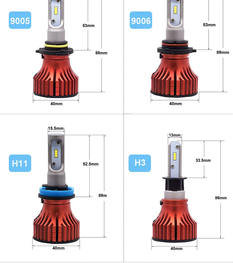 YHKOMS автомобиля светодиодный лампы H1 H3 H4 H7 H8 H9 H11 9005 HB3 9006 HB4 880 881 H27 CSP 60 Вт 8000LM фары Автомобильная противотуманная фара 6000 К белый свет