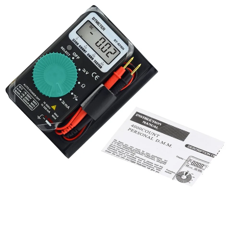 BT-8216N Digital LCD Multimeter DC/AC Voltage Meter Handheld Ohm Diode Continuity Tester Portable Multitester | Инструменты