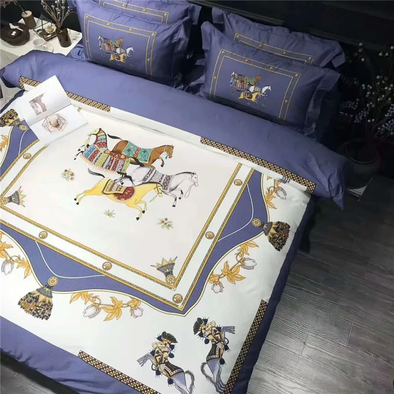 Роскошный Египетский хлопок Европа высокого класса King queen размер одеяла свадебные комплекты постельного белья пододеяльник простыня набор наволочка 4 шт# s