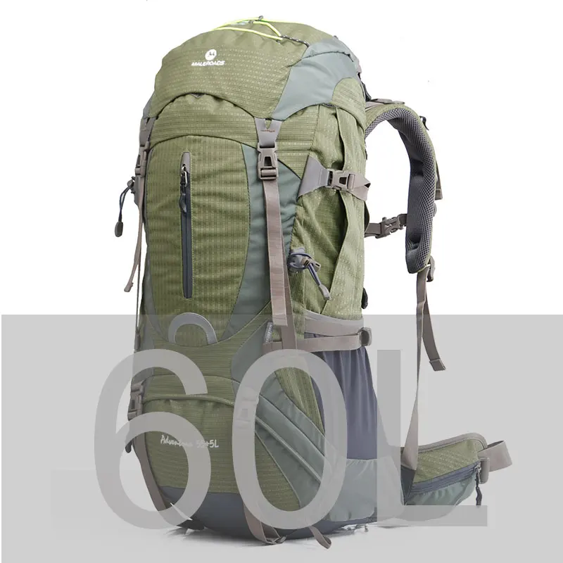 Maleroads 50L 60L профессиональный рюкзак для альпинизма, походная сумка для путешествий, походный рюкзак для мужчин и женщин - Цвет: Army green 60L