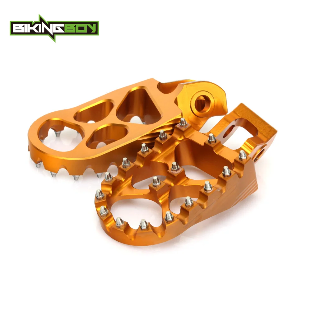 

BIKINGBOY For KTM SX SX-F XC-F 12CC5-450CC 125 144 150 200 250 300 350 360 380 400 450 MX Motocross Aluminum Foot Pegs Footpegs