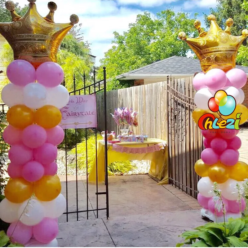 1 шт. Большой Золотая Корона фольга Воздушные шары принц принцесса Baby Shower День рождения девичник вечерние десертный стол аксессуары реквизит для фотосессии