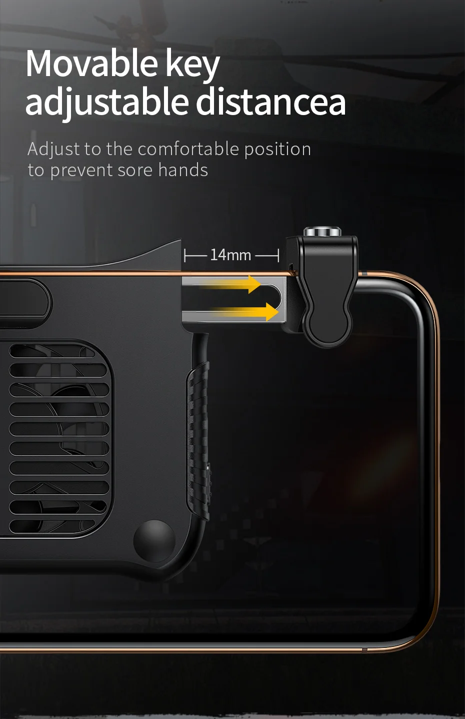 Baseus геймпад джойстик телефон кулер стрелок триггер Кнопка огня для iPhone Xs Max Xiaomi Andriod мобильный телефон игровой контроллер