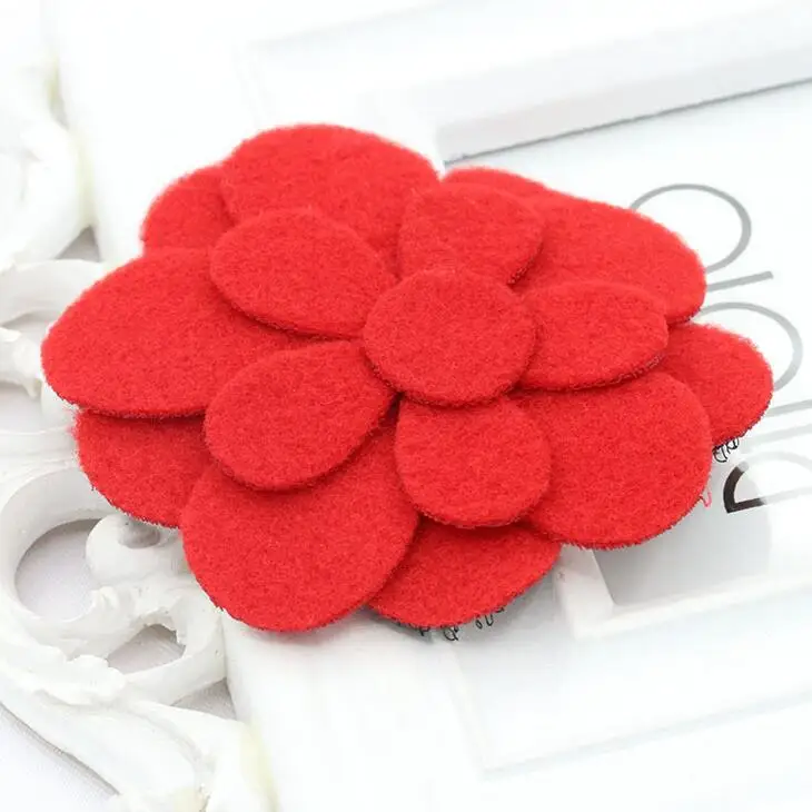 150 шт./лот ручной работы войлочный корсаж цветок ткань цветочный узор без Броши