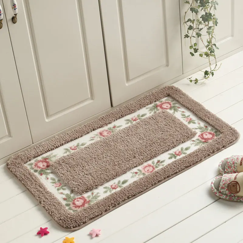 6 Sizes Square Doormat Floor Carpet for Living Room Bedroom Hallway Water Absorption Non-slip Bathroom Mat Toilet Rug Foot Pad