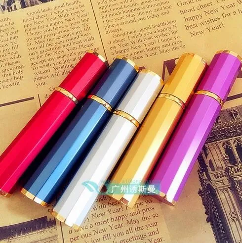 売却 500ピース/ロットミニカラフルな8ミリリットル旅行香水アトマイザー詰め替えスプレーアルミガラス空のボトルポータブル卸売