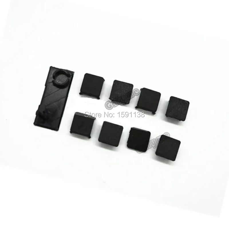 50 шт./лот для PS3 Slim 2000 3000 Сменные резиновые ножки и пластиковые кнопки с винтовой