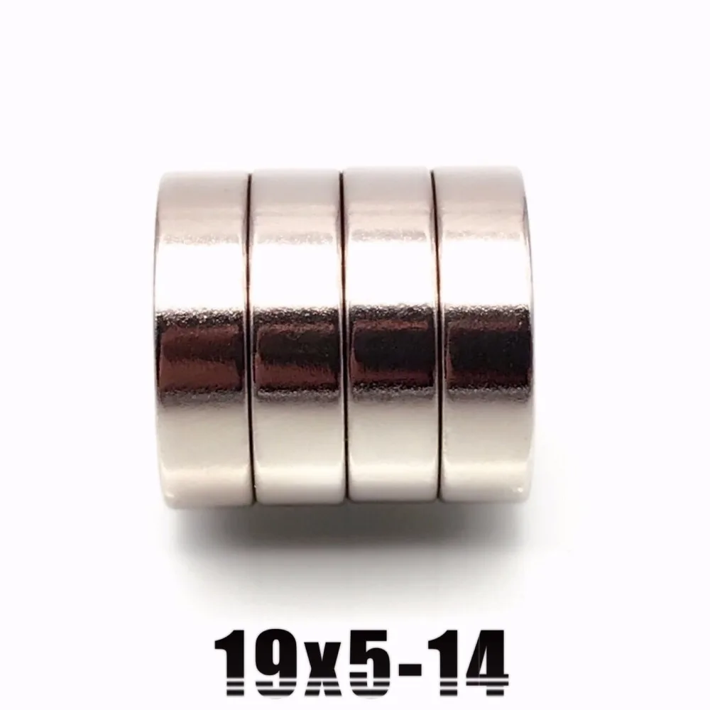 2 шт. D19x5 супер сильные Круглые неодимовые кольцевые магниты 19 мм x 5 мм отверстие: 14 редкоземельные N35 ndfeb неодимовые 19*5-14