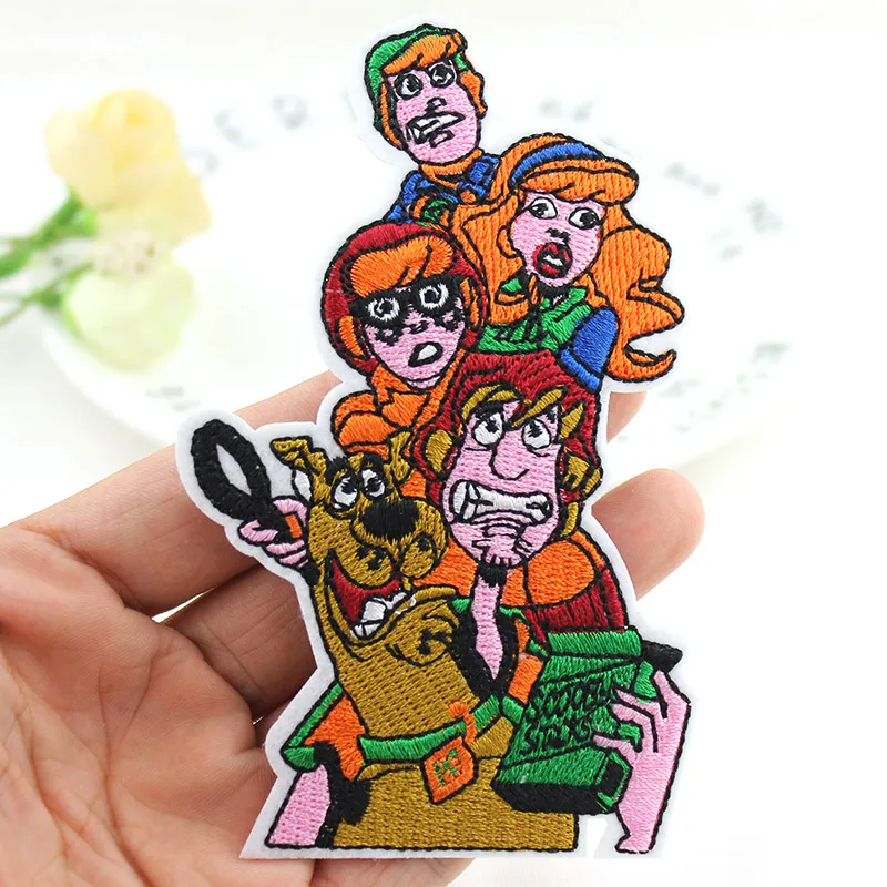 Мультфильм Scooby-Doo собака фильм патч вышитые железные нашивки для одежды дети полосы значки-наклейки одежды Аппликации оптом