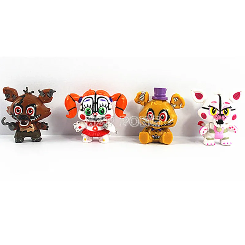 8 шт./компл. 6 5 см Игра Пять Ночей Полуночный игрушечный медведь FNAF экшн фигурка Foxy