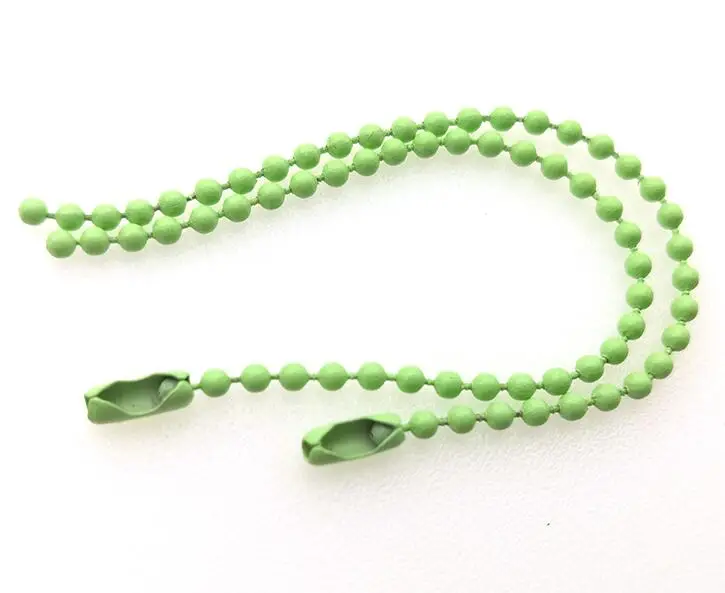 light green 1 упаковка, красочные шарики 2,4 мм, цепочка из бисера 12 см, собака/этикетка, ручная бирка, объемная цепь с разъемом для самостоятельного изготовления брелка, ювелирное изделие - Цвет: light green