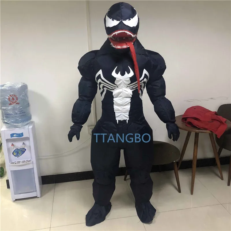 Взрослый фантастический Веном надувной костюм Хэллоуин Косплей Костюм venom s костюм venom Вечеринка нарядное платье для мужчин и женщин