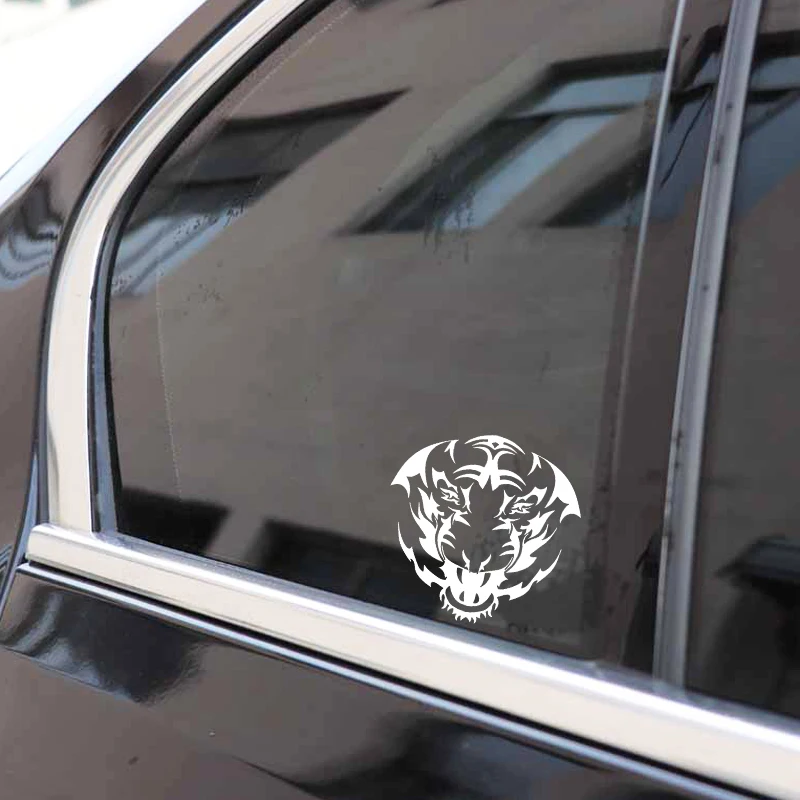 

YJZT 17CM*16.6CM Tiger Head Creative Design Car Stickers Decor Body Of Car Vinyl Decal Black/Silver C4-1137