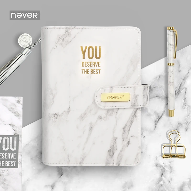 Серия Never Marble, кожаный переплет, записная книжка, дневник, ежедневник A6, органайзер, офисные и школьные принадлежности, Подарочные канцелярские принадлежности