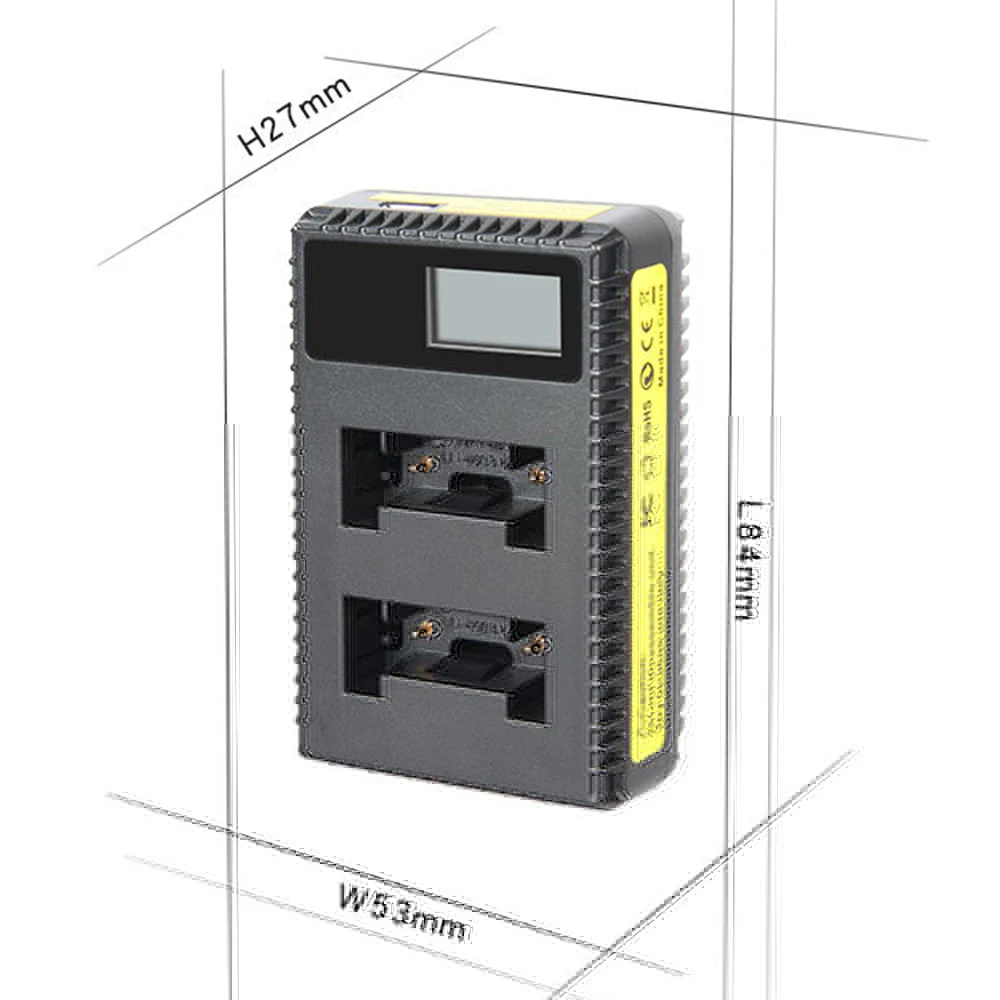 2 шт. Li-40B Li ion аккумулятор 40B 42B Батарея + Dual USB ЖК-дисплей зарядное устройство для