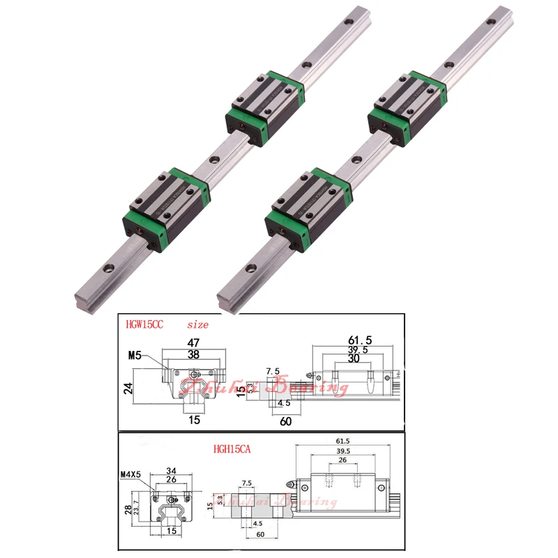 12 шт. HGH15CA площадь линейная направляющая комплекты + 3 Ballscrew SFU605 BK BF12 Щековая Гибкая