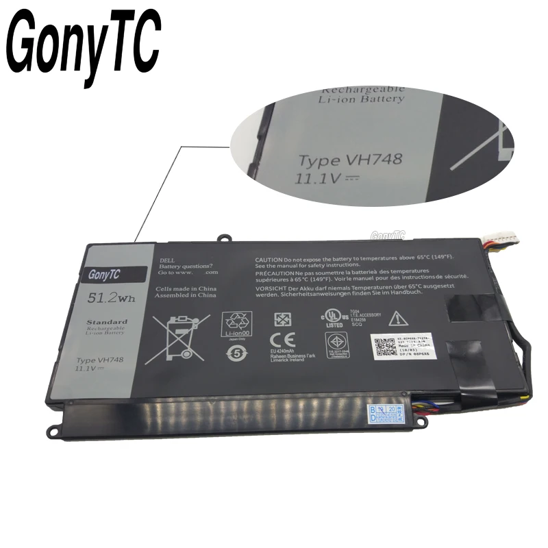 VH748 Аккумулятор для ноутбука DELL Vostro 5460 5470 5560 14 5480 для Inspiron 14 5439 V5460D-1308 V5460D-1318 5470D-1328