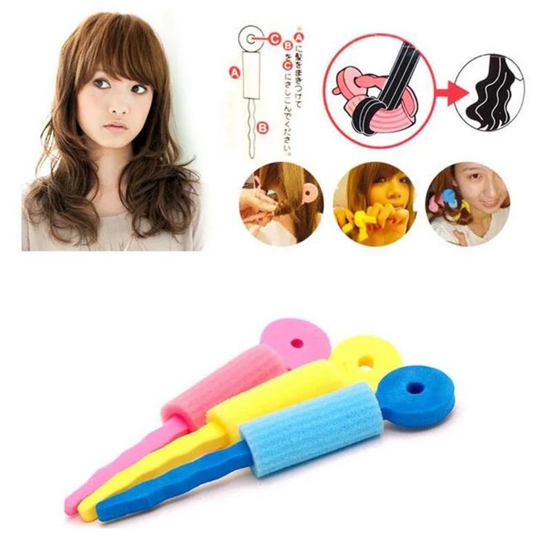 2017 ролик для волос Магия 6 шт. Уход за волосами волшебная губка Мягкая Твист