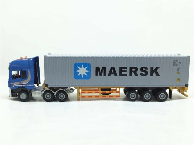Высокая имитация 1:50 Maersk полу-установленный Контейнер грузовой логистики Игрушечная модель грузовика сплав инженерные транспортные средства игрушки для детей