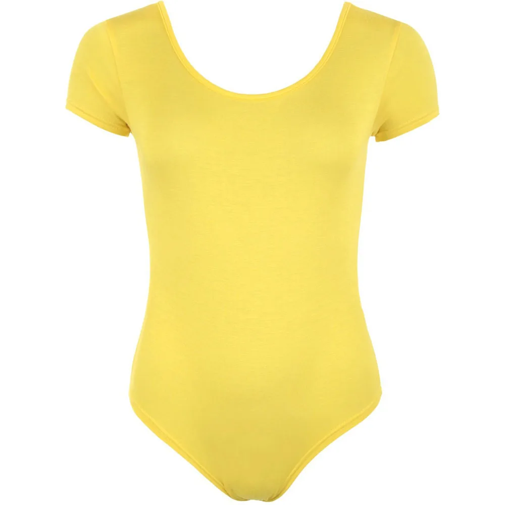 Thin Section Basic Adult Ballet Women Leotard Dance Ladies Short Sleeve Scoop Neck Stretch Gymnastics Bodysuit 0009 | Тематическая
