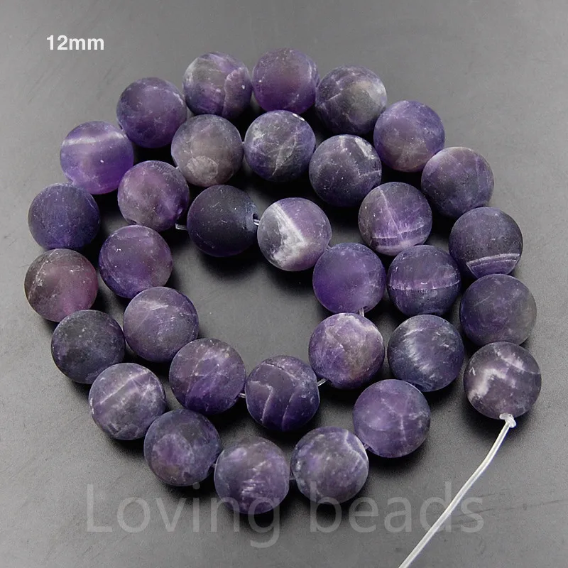 5 прядей/партия матовые натуральные Аметистовые Камни Круглые разделительные