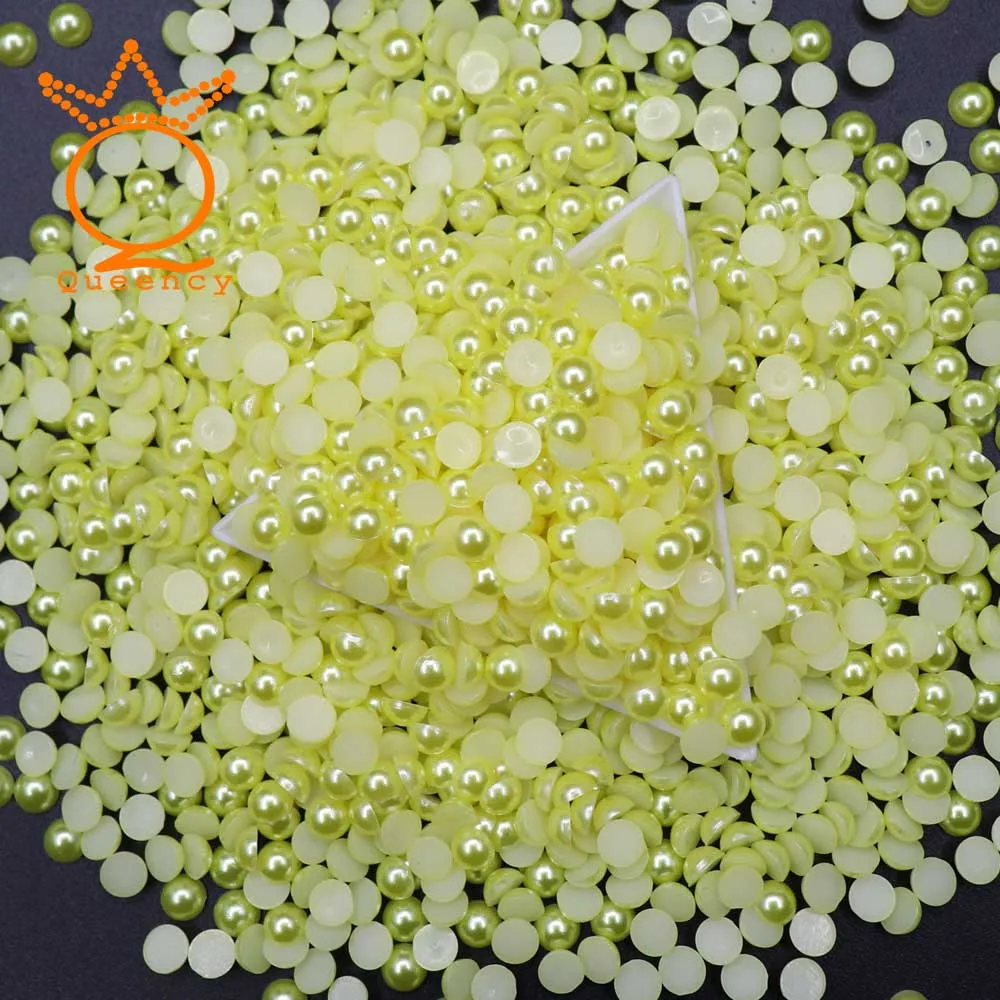 2.5mm 2000PCS 2,5 мм имитация-имитация жемчуга, для плетения браслетов, дизайн ногтей маникюр многоцветный акриловые бусины 2000 шт./пакет ногтей жемчуг бриллианты гель для ногтей, аксессуары - Цвет: 2.5mm 2000PCS