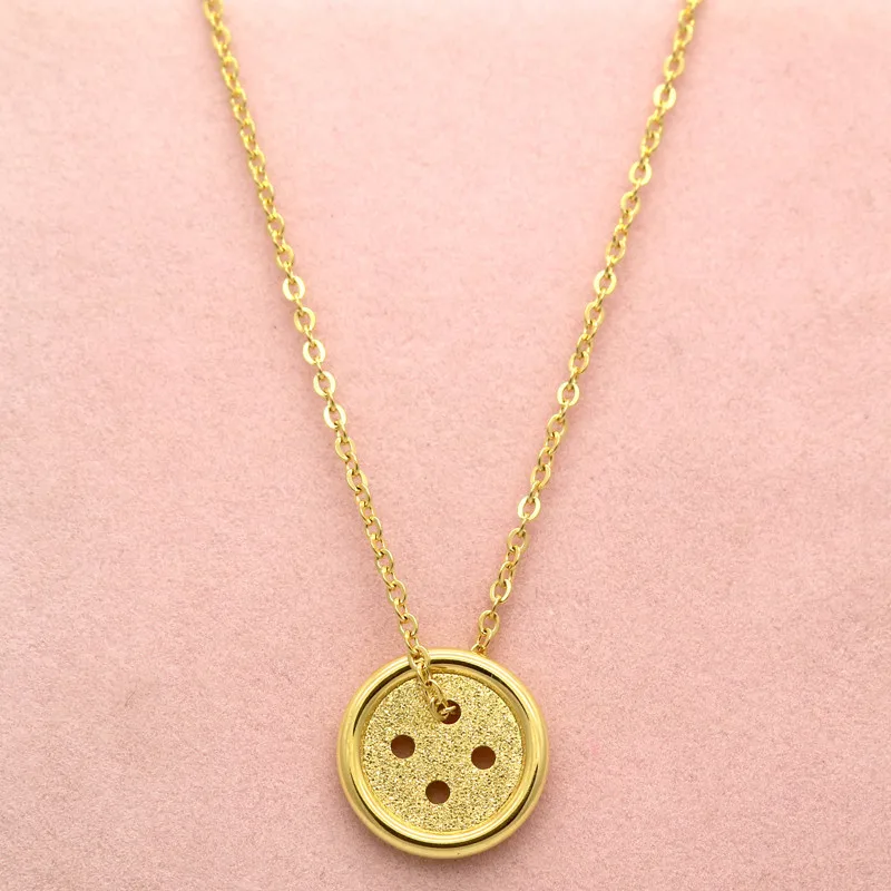 Колье из нержавеющей стали Lucky Pinocchio золотая цепочка розового золота с круглыми