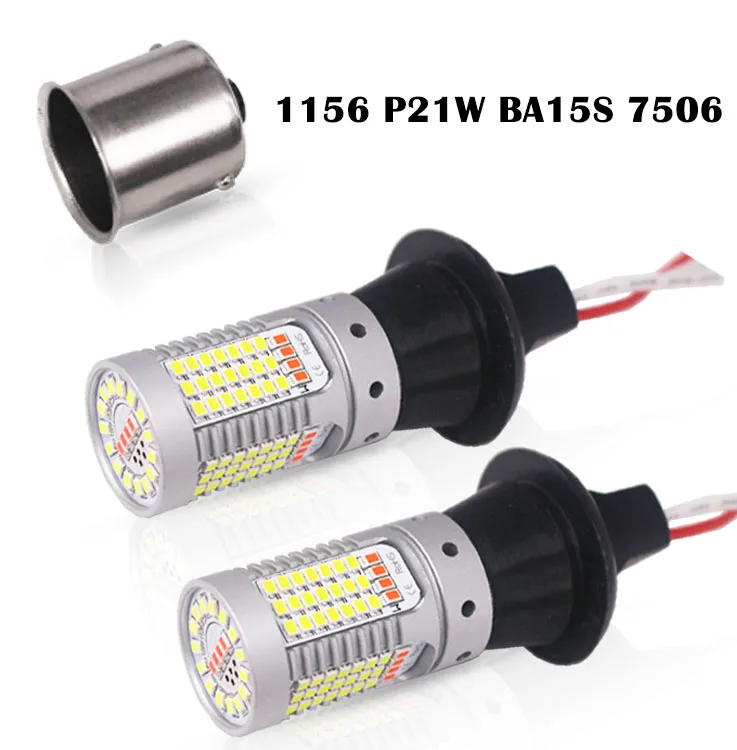 

iJDM Car T20 Светодиодные белые/красные двухцветные Canbus W21W 7440 3156 1156 P21W светодиодные лампы для автомобиля Резервные фонари заднего хода и задние противотуманные фары