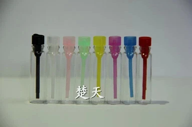 Лот из 100 шт 1 мл стеклянный флакон разных цветов колпачок маленький для