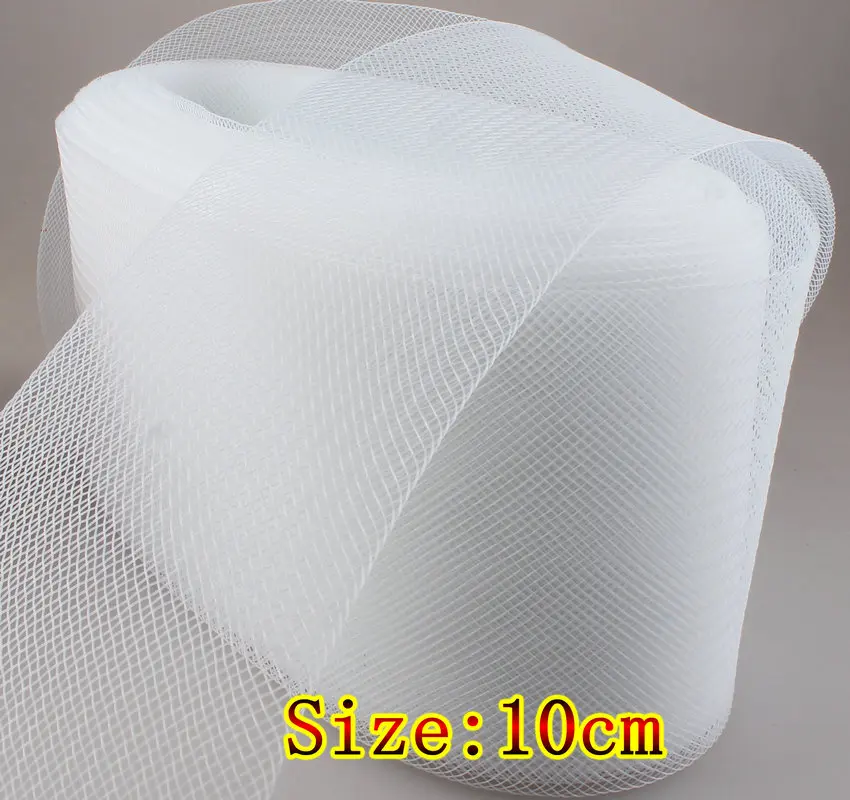 4 &quot(10 см) Плоский жесткий гофрированный ящик коса для женщин шляпа сетка 100